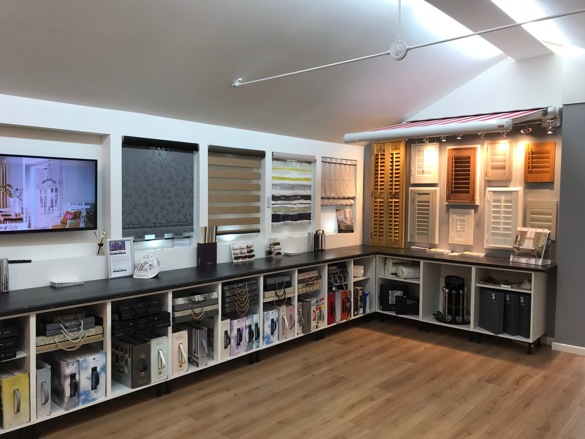 Showroom Shutter Showroom Side - Tailormade Shutters